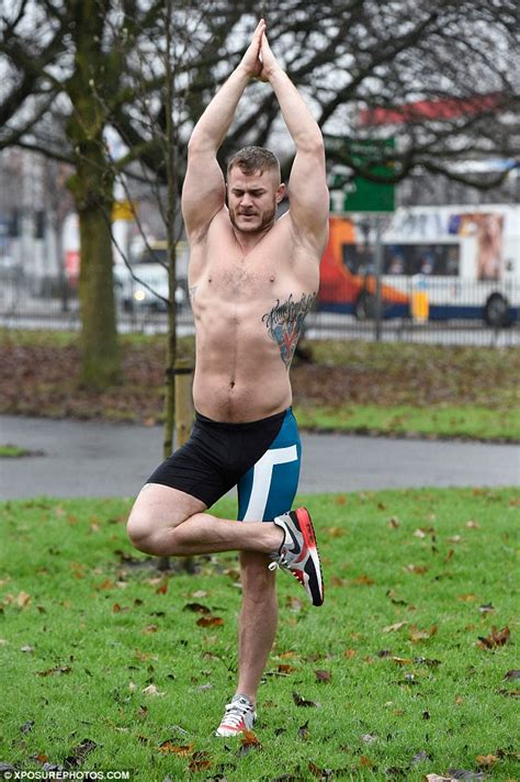 shirtless austin armacost shows off his muscular physique daily mail