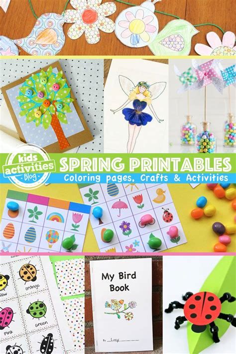 fun printable spring crafts  activities   print