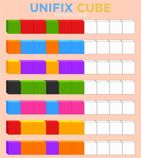 unifix cube template printable cube template unifix cubes