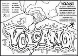 Volcano Coloring Pages Graffiti Eruption Cool Getcolorings Getdrawings Printable Colorings sketch template
