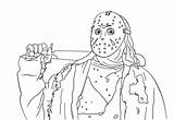 Jason Coloring Pages Friday Myers 13th Michael Printable Freddy Krueger Voorhees Mask Drawing Horror Print Color Sheets Kids Halloween Activityshelter sketch template