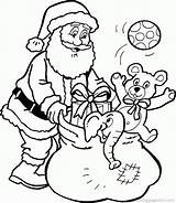 Santa Coloring Pages Christmas Colouring Kids Claus Library Clipart sketch template