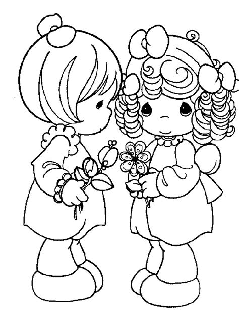 easy printable precious moments coloring pages