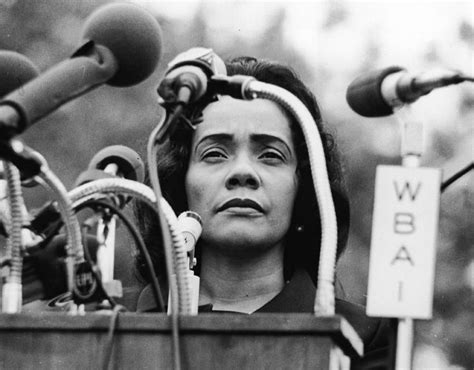 american civil rights campaigner and widow of dr martin luther king