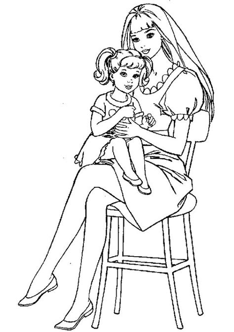 barbie   sister coloring pages coloring pages pinterest