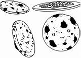 Coloring Cookie Chocolate Chip Cookies Pages Chips Drawing Color Colouring Printable Kids Sweet Sheets Getcolorings Decoration Monster Getdrawings Clipart Choose sketch template