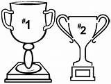 Coloring Trophy Pages 2nd 1st Color Printable sketch template