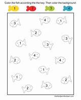 Coloring Goldfish Pages Printable Kids Number Color sketch template