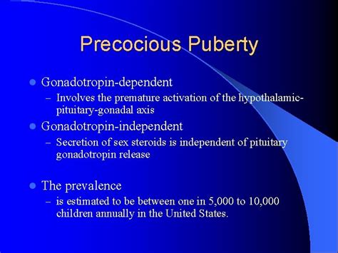 Precocious Puberty Insights In Management Katrina L Parker