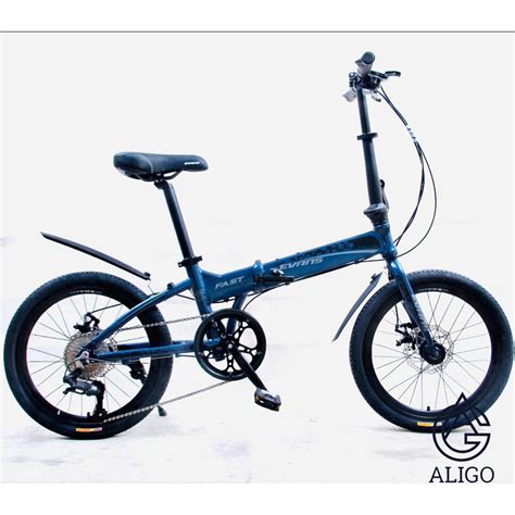 evans  evans alloy folding bike   lt woo  speed limited stock shopee malaysia