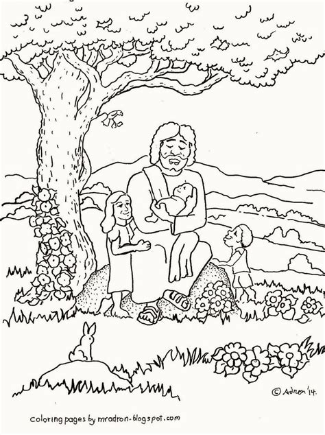 jesus blesses  children coloring page      visit