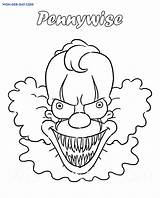 Pennywise Clown Coloriage sketch template