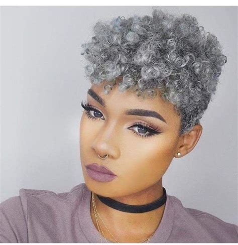 grey afro hair styles google search grey curly hair short afro