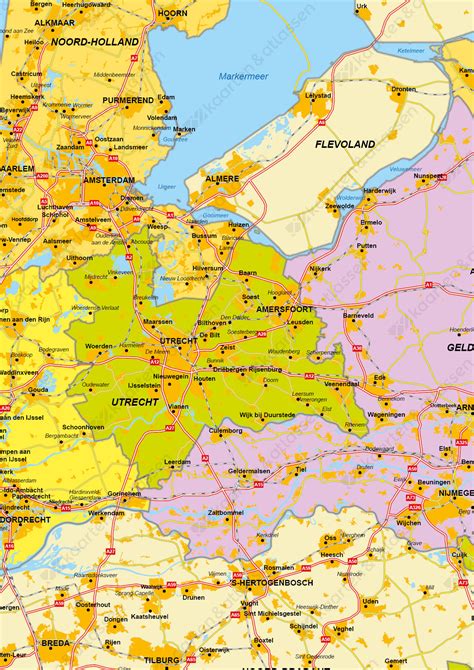 gedetailleerde kaart van nederland  kaarten en atlassennl