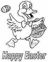 Easter Coloring Duck Pages Getcolorings Happy Ducks sketch template