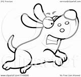 Dog Chasing Angry Clipart Cartoon Coloring Max Character Vector Cory Outlined Thoman Clip Pages Transparent Background Search Clipartof sketch template