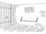 Prison Cell Jail Vector Sketch Clip Illustrations Bars Interior Door Videos sketch template