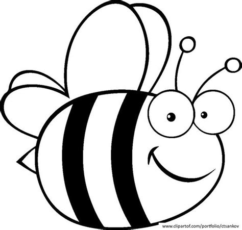 bee coloring pages cartoon bee bee template