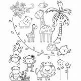 Coloring Zoo Pages Animals Kids Colorear Children sketch template