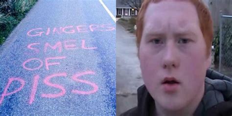 police investigate ‘gingers smel of piss graffiti