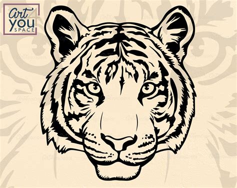svg vector tiger  face  file