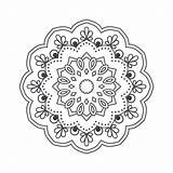 Coloring Mandala Book Drawn Hand Henna Ethnic Flower Pattern Islamic Preview Doodle sketch template