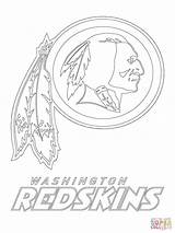 Redskins Coloring Logo Washington Pages Drawing Football Nfl State Ohio Seahawks Color Printable Bay Green Helmet Packers Outline Steelers Print sketch template