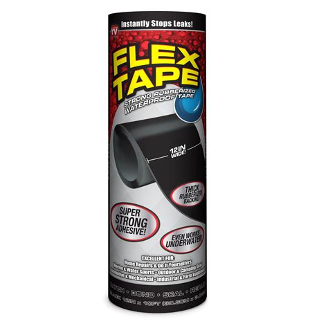 flex tape rubberized waterproof tape  inches   feet black walmartcom