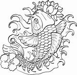 Koi Tatuajes Pez Vix sketch template