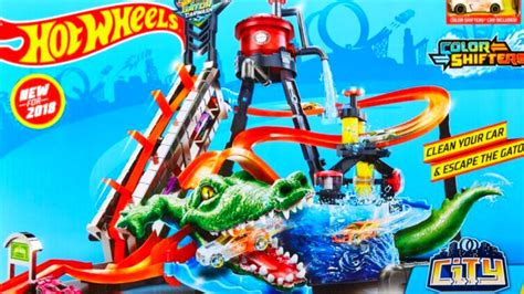 Hot Wheels Ultimate Gator Car Wash With Color Shifters Unboxing Youtube