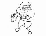 Wide Receiver Coloring Coloringcrew Football sketch template