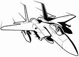 Fighter Drawing Jet Coloring Plane Airplane Drawings Getdrawings sketch template