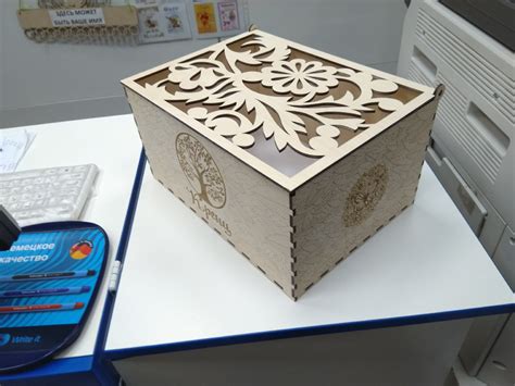 laser cut decorative engraved wooden box  lid   docs