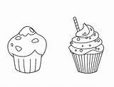 Cupcake Muffin Coloring Pages Categories sketch template