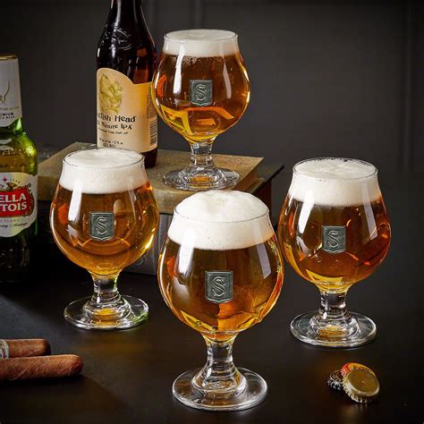 Regal Crested Beer Snifter Glasses Set Of 4