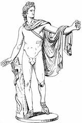 Statua Apolo Mythology Disegni Supercoloring Bambini Sculture Goddesses Colorate sketch template