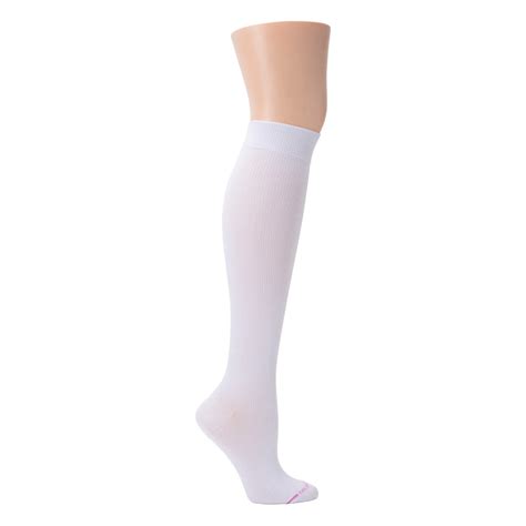 Solid Microfiber Nylon Knee High Compression Socks For Women Dr Motion