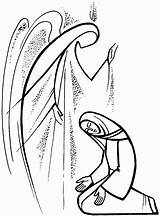 Annunciation Coloring Mary Clipart Gabriel Angel Visitation Magnificat Advent Church Worship Pages Luke Prayer Heart Lord Clip Cliparts Jesus There sketch template
