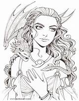 Kelleeart Dragons Stokes Daenerys Daenarys Riley Kellee Pens Micron Ausmalen sketch template