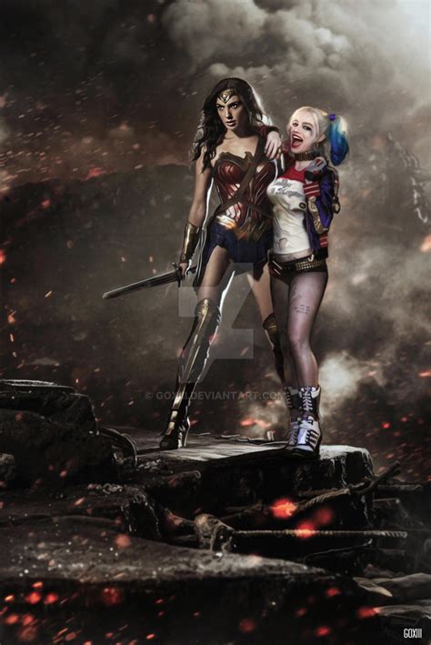 wonder woman and harley quinn by goxiii on deviantart