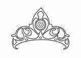 Crown Princess Coloring Pages Tiara Drawing Queen Easy Printable Colouring Girls Draw Crowns Couronne Disney Color Cartoon Princesse Drawings Coloriage sketch template