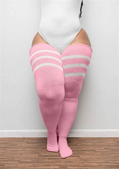 Real Plus Size Thigh High Socks Extra Long Thick Warm Etsy