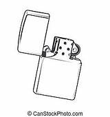 Lighter Zippo Clipart Vector Drawings Illustration Illustrations Canstockphoto sketch template