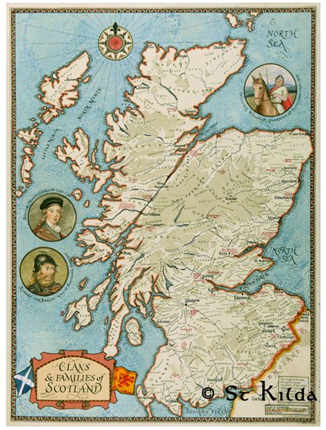 clan map  scotland    scottish lion