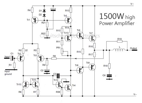 watt high power amplifier electronic circuit