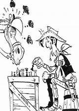 Coloring Luke Lucky Chess Jolly Jumper Playing sketch template
