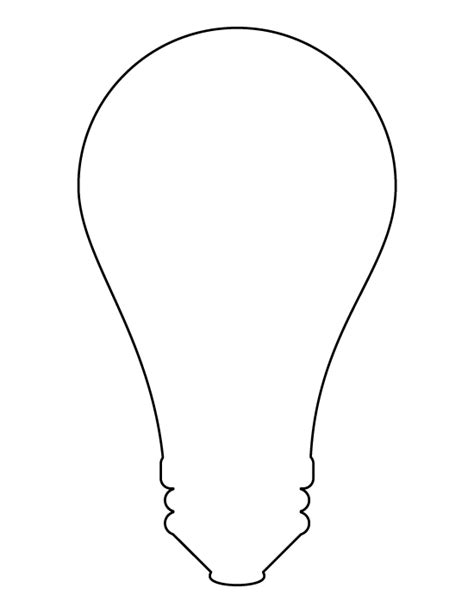 printable light bulb template printable templates