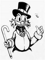 Scrooge Mcduck Coloring Coin Lucky His sketch template