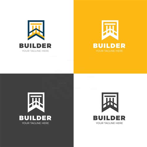 builder creative logo design template graphic mega graphic