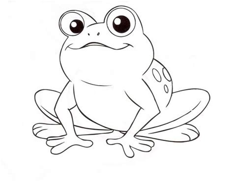 simple frog coloring pages  print  preschoolers vjor